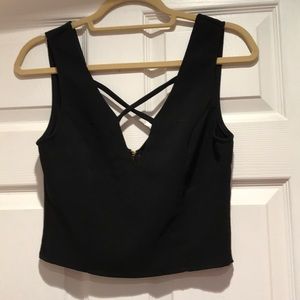 Black crop top